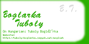 boglarka tuboly business card